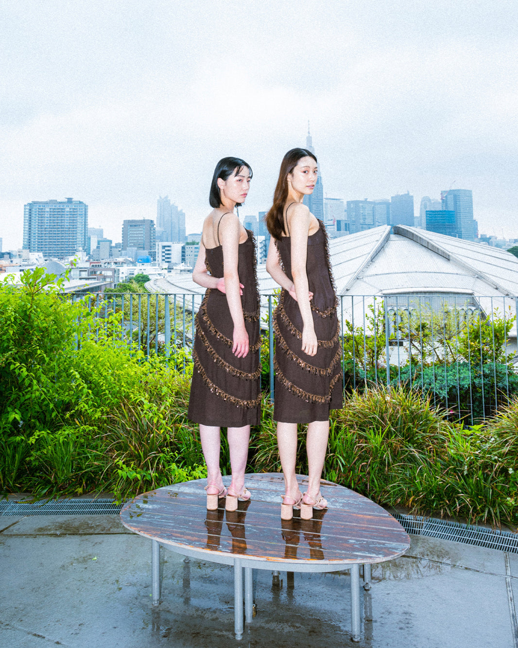 blade sheer cami dress