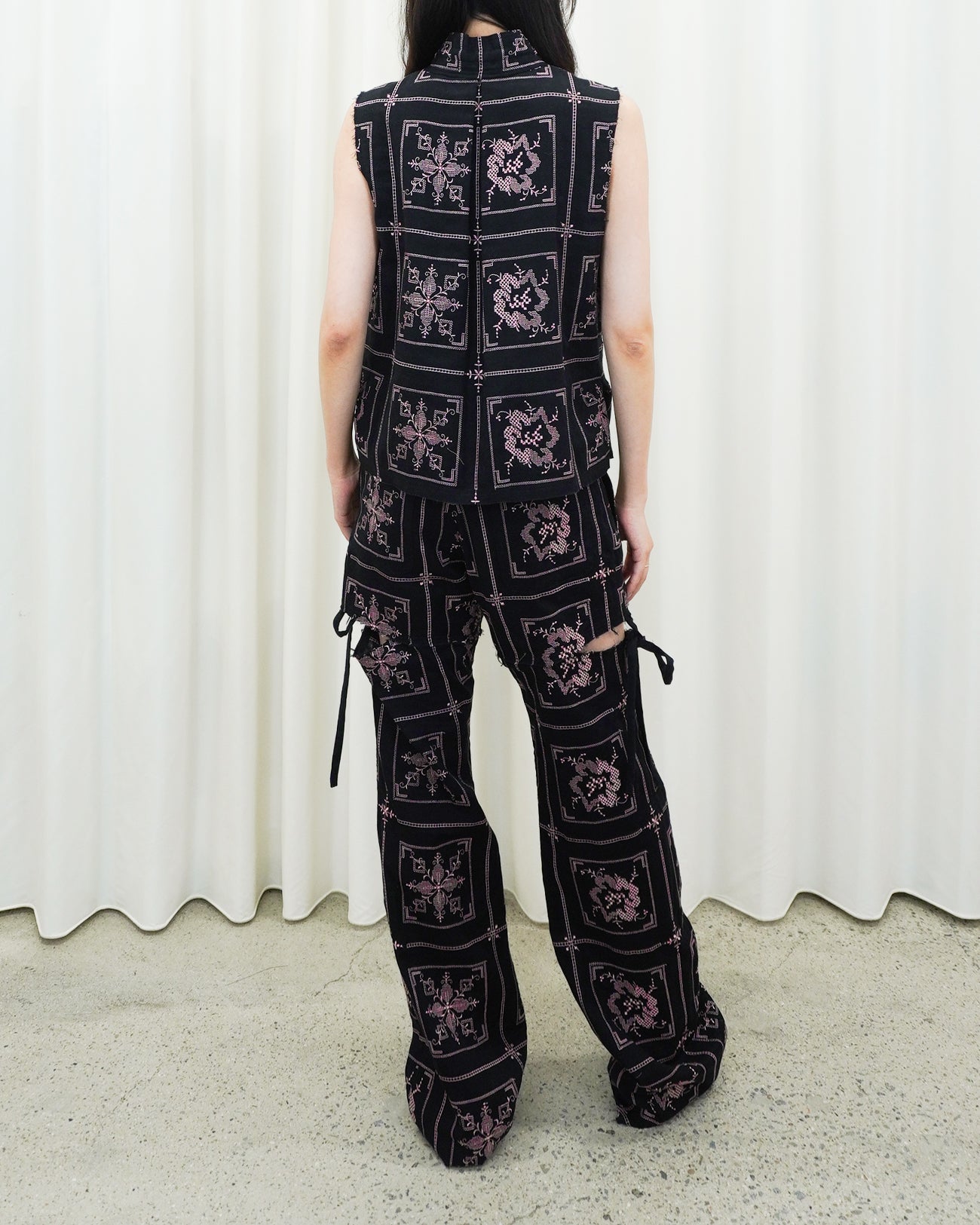 double gauze lace pants