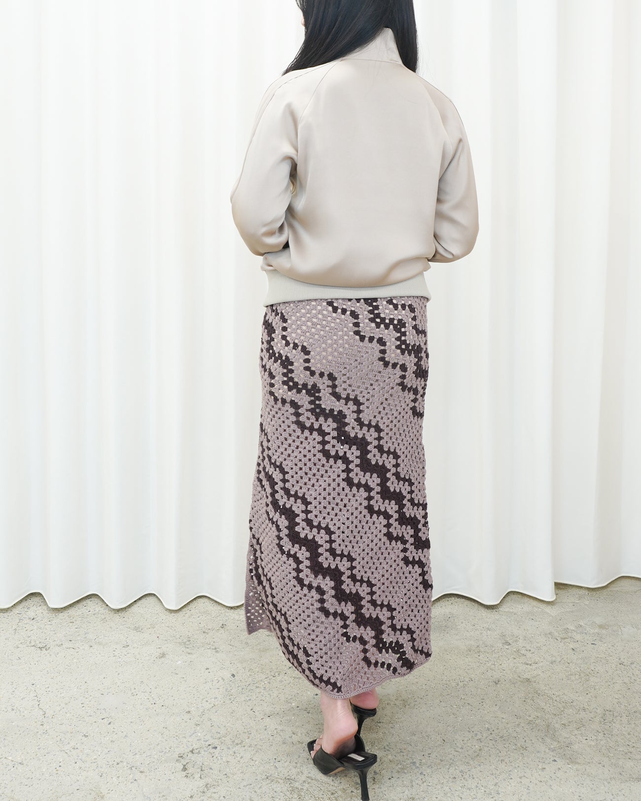 crochet knit skirt