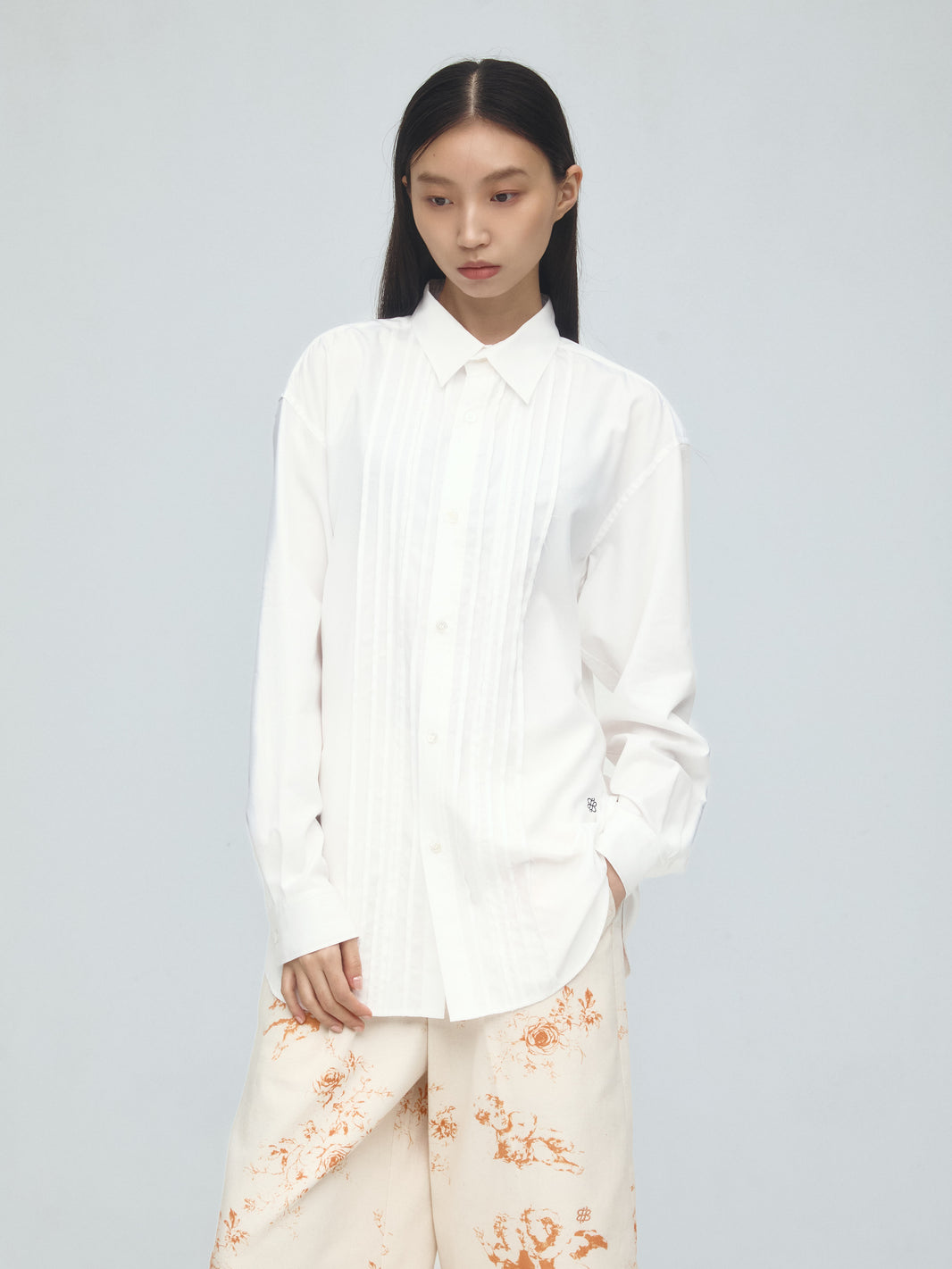 random pleat shirt