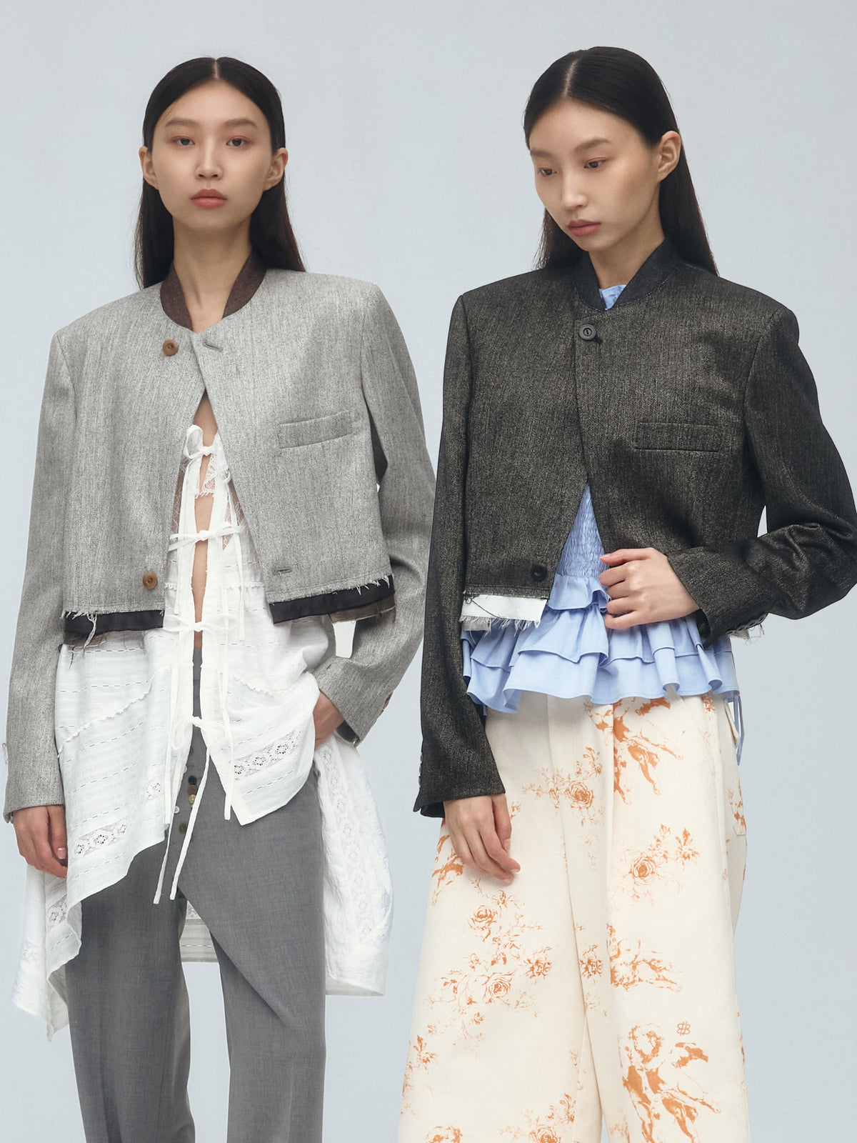 asymmetric cropped jacket