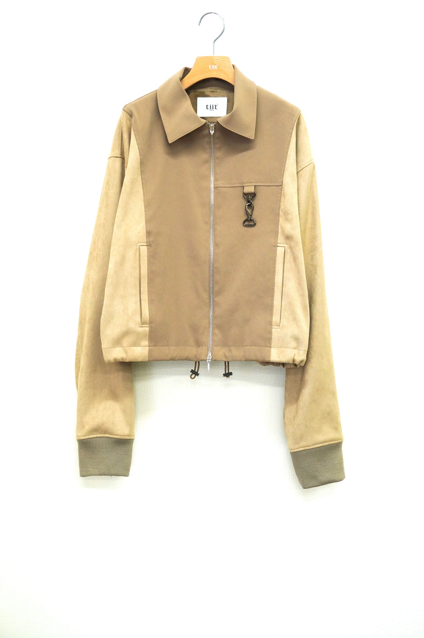 heavy suede zip jacket