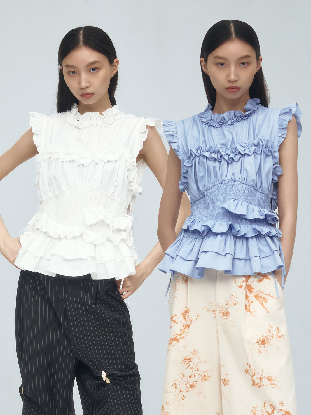 ruffle gather top
