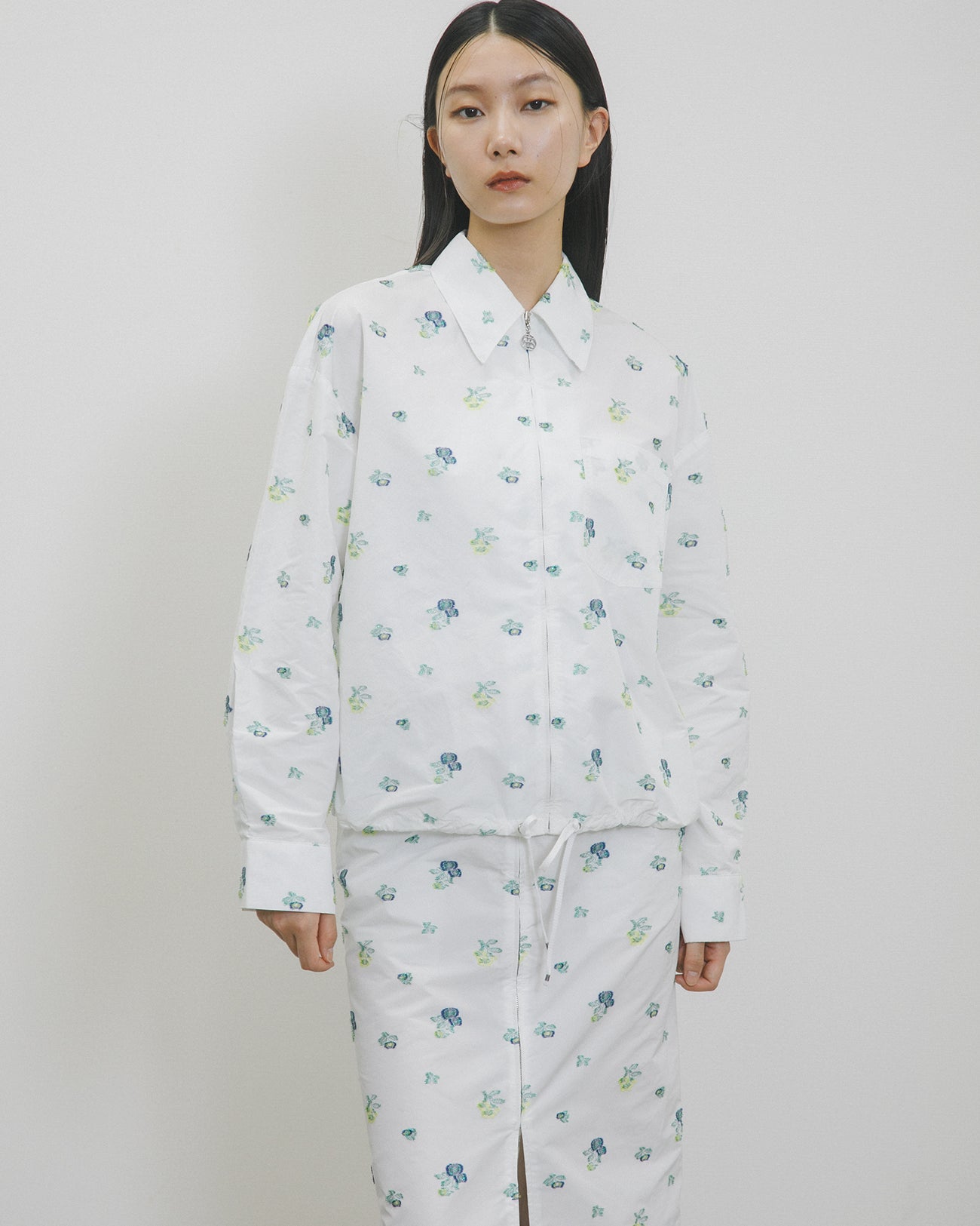 floral jacquard jacket