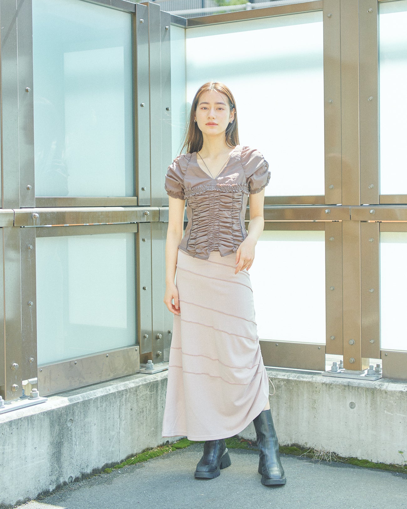 drawst mellow skirt