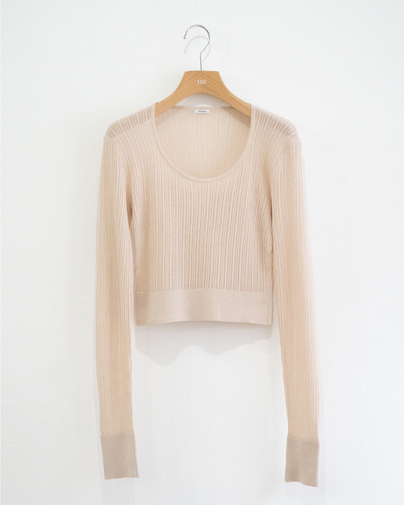 sheer rib knit tops