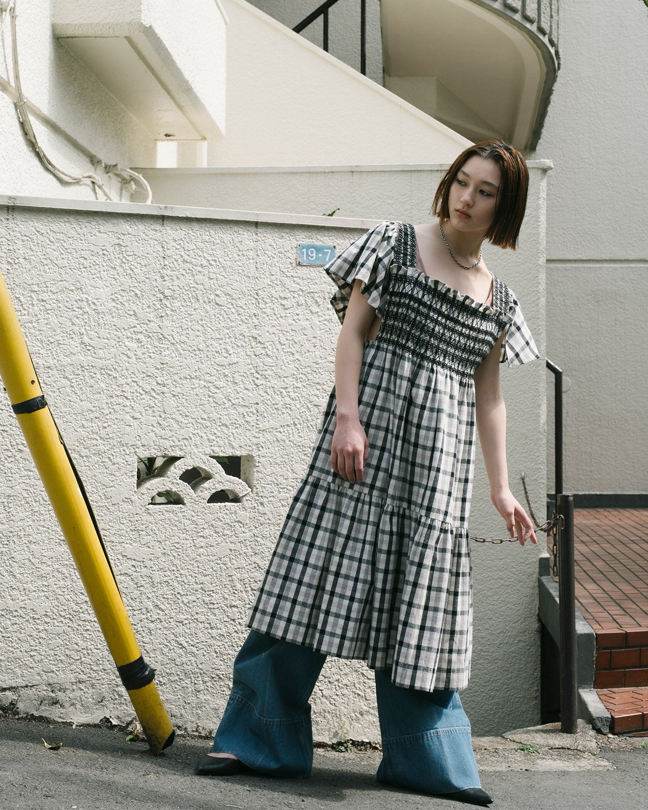 check smocking dress