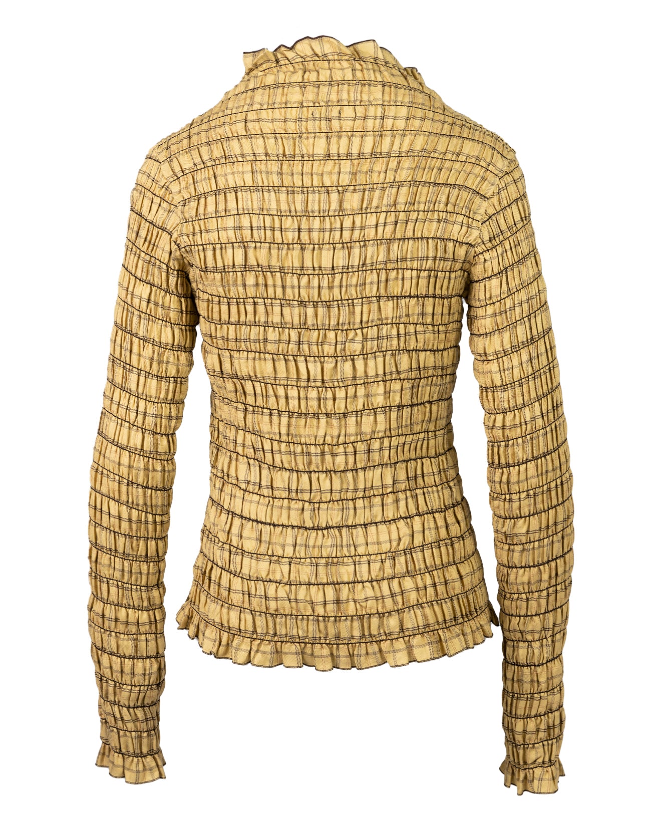 shirring high neck tops