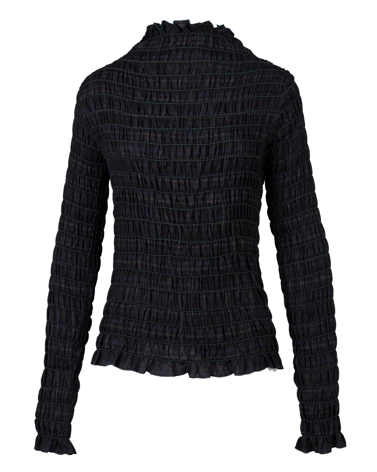 shirring high neck tops
