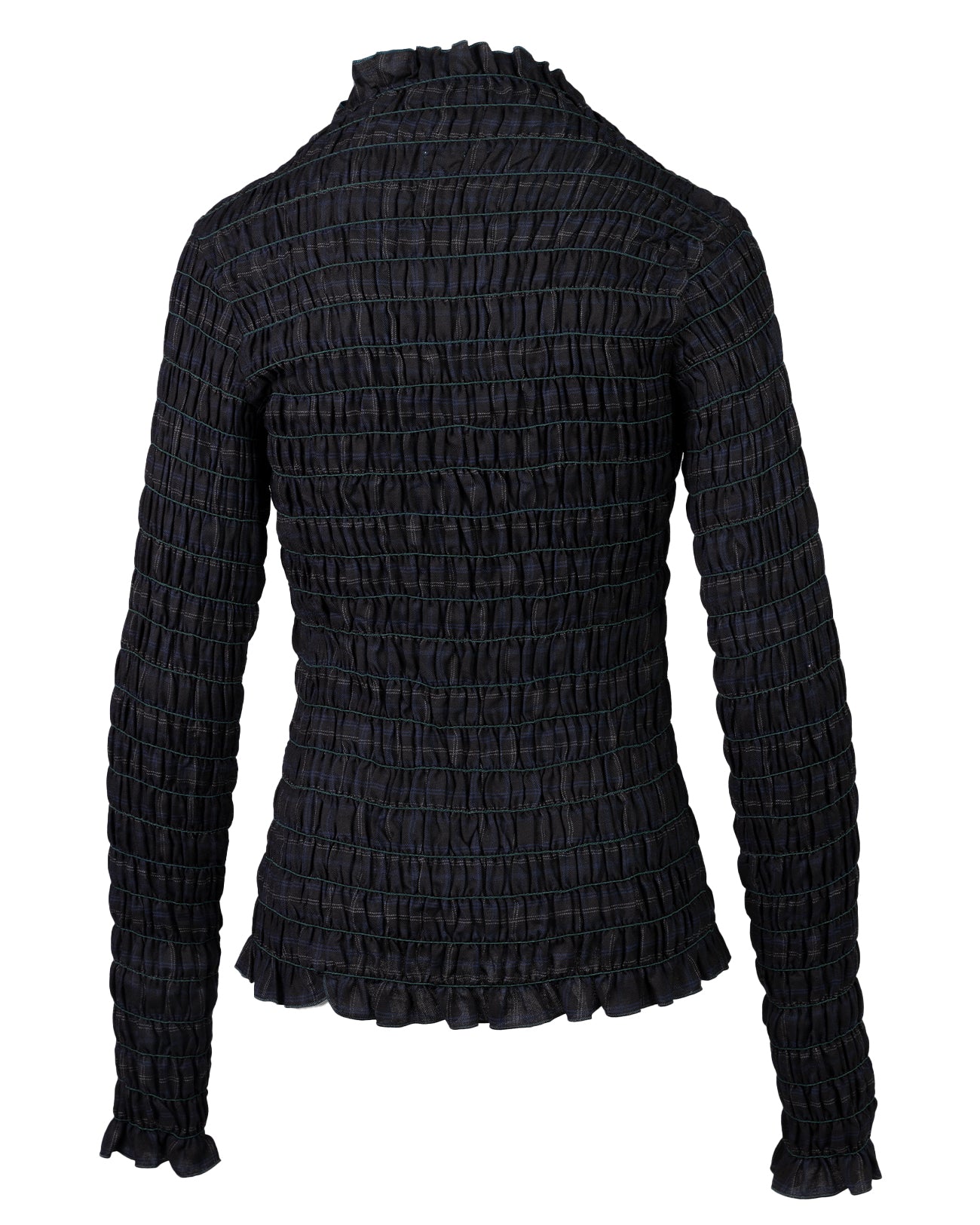 shirring high neck tops