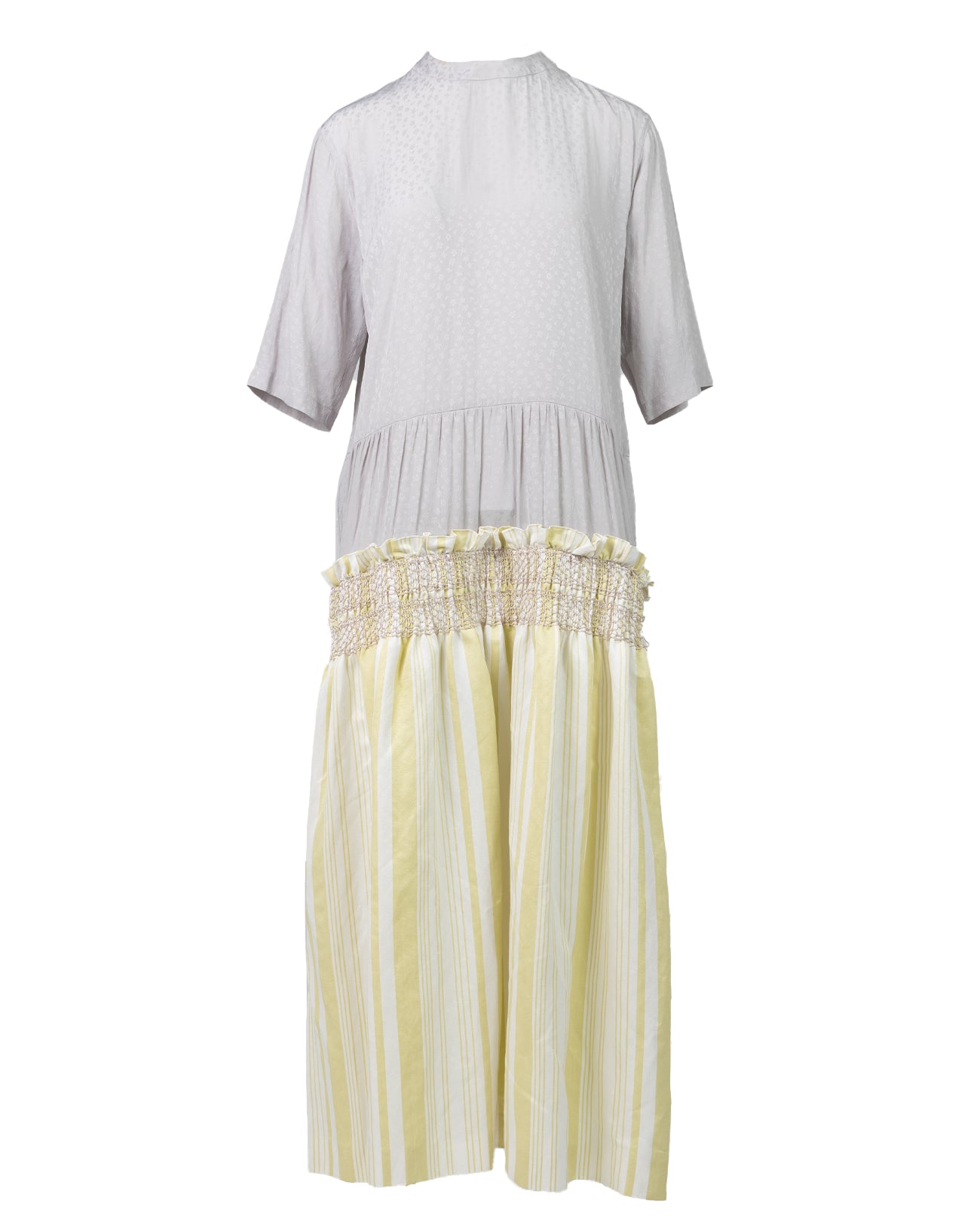 stripe smocking dress