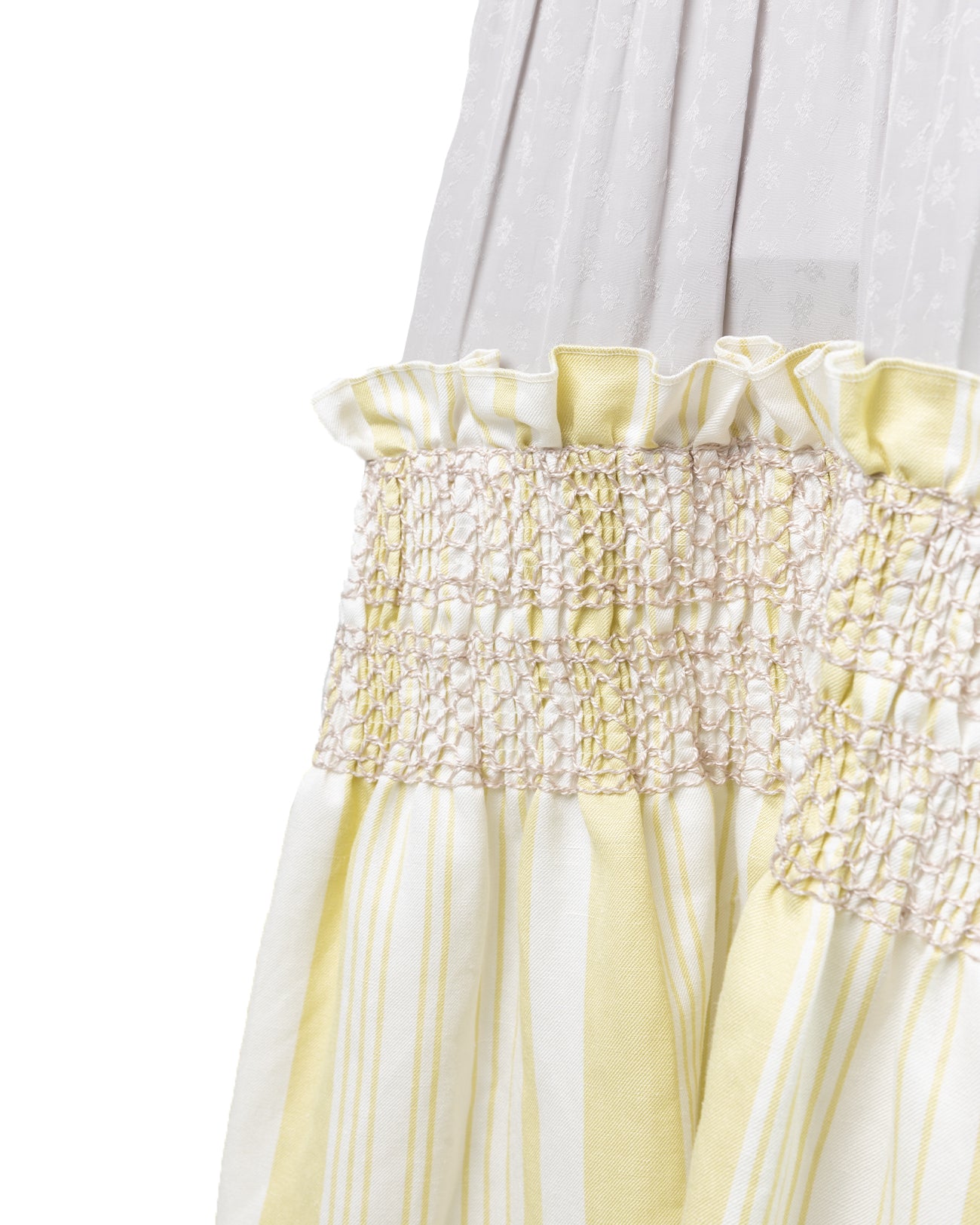 stripe smocking dress