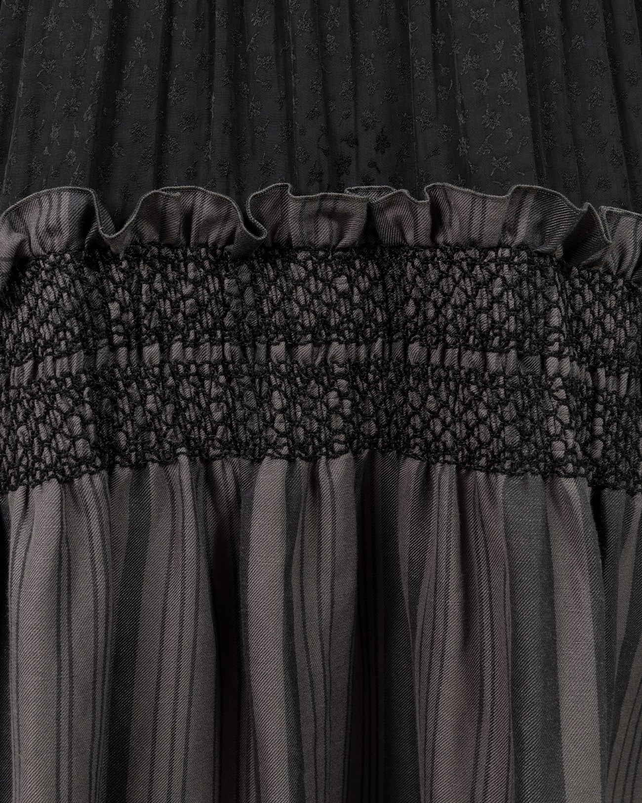 stripe smocking dress