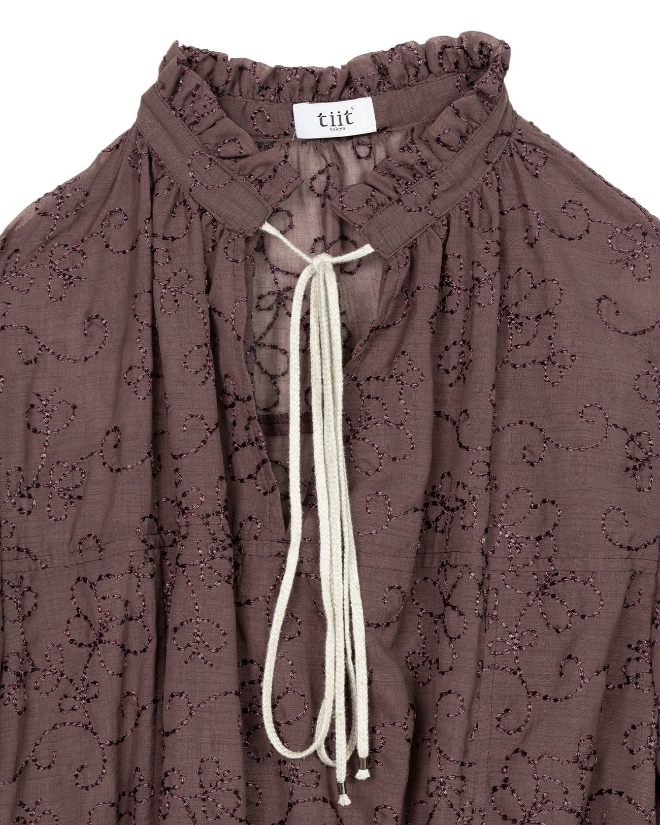 floral emb smocking dress