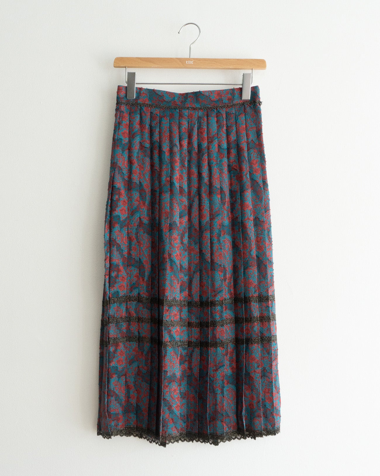 froral pleats skirt