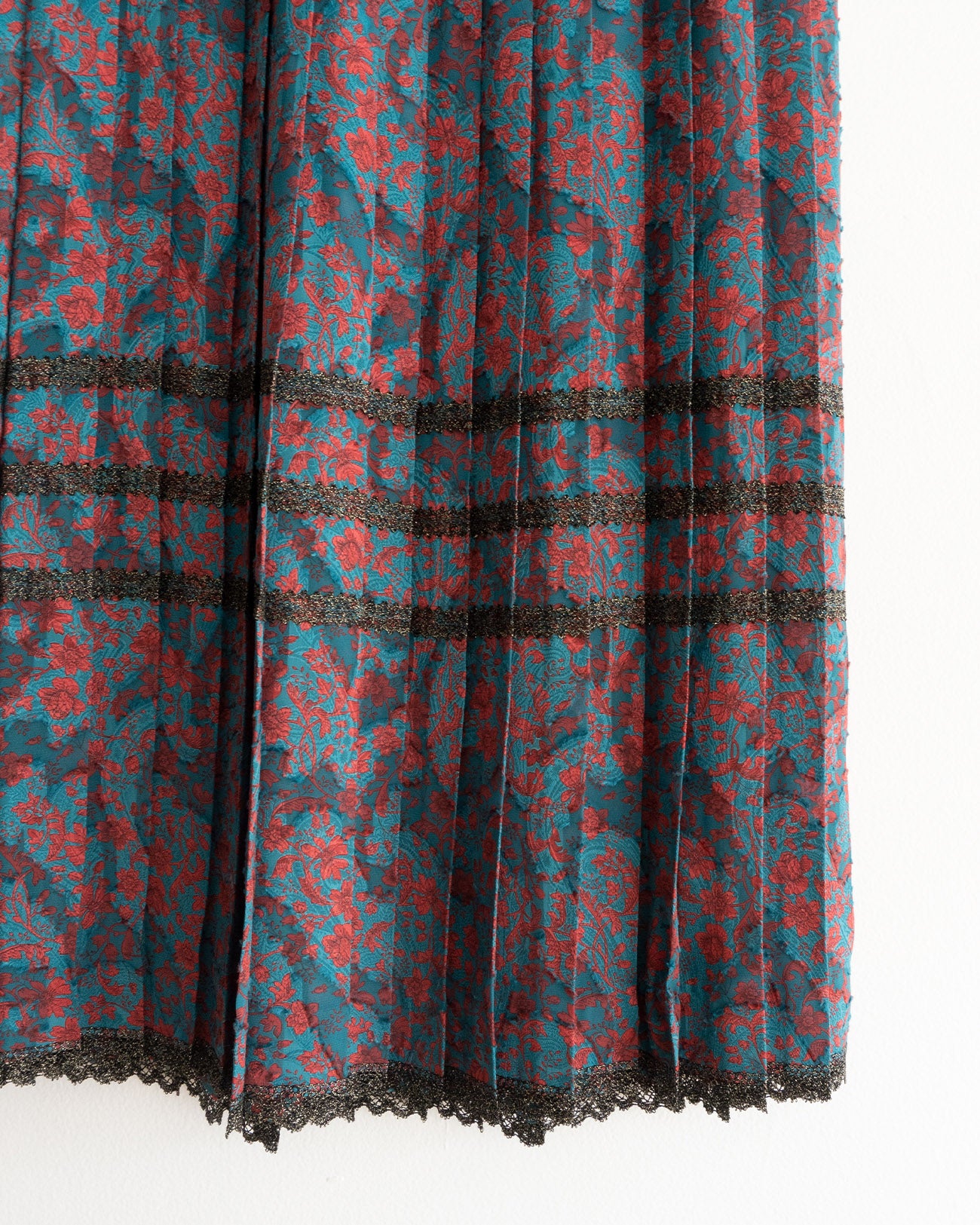 froral pleats skirt