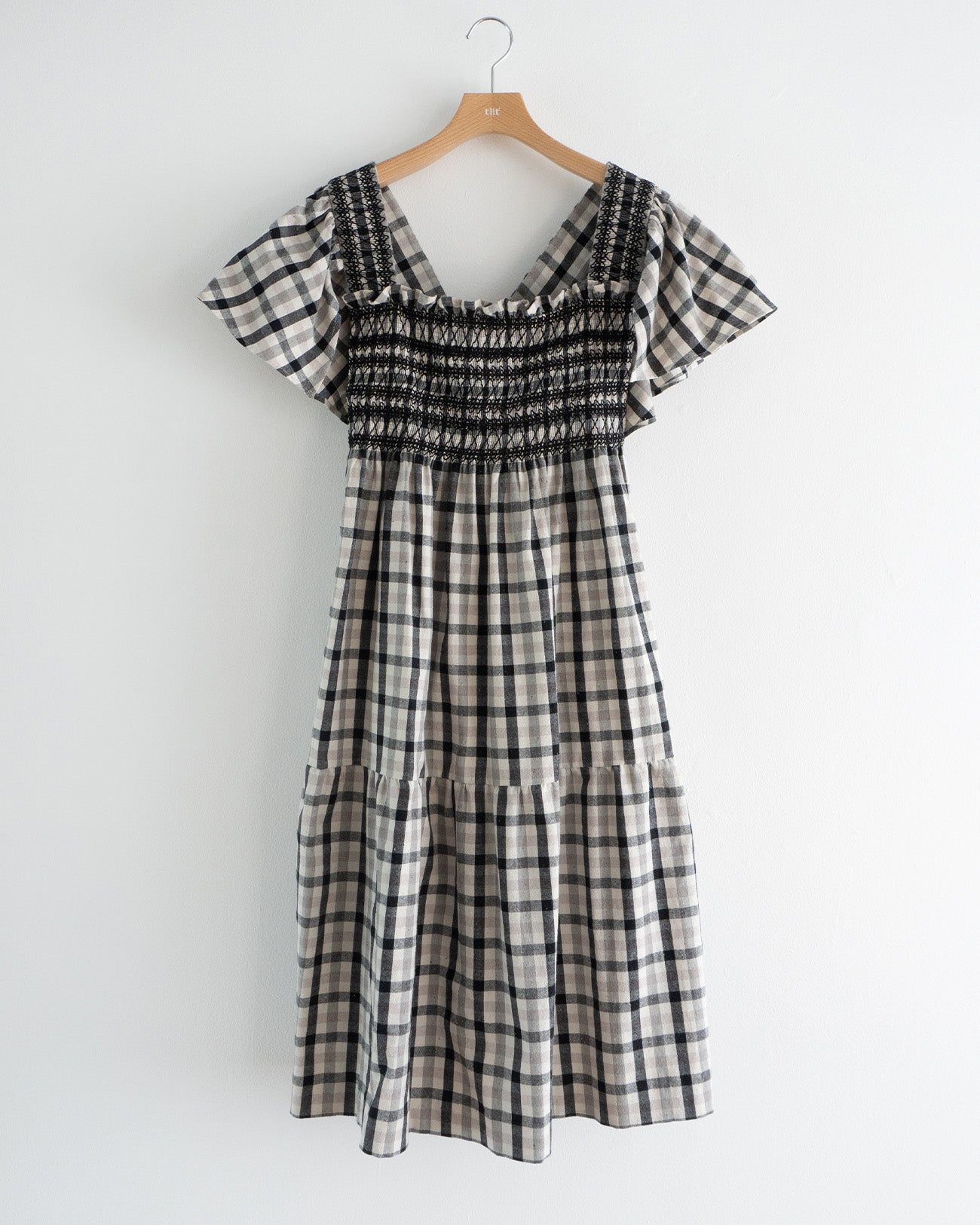 check smocking dress