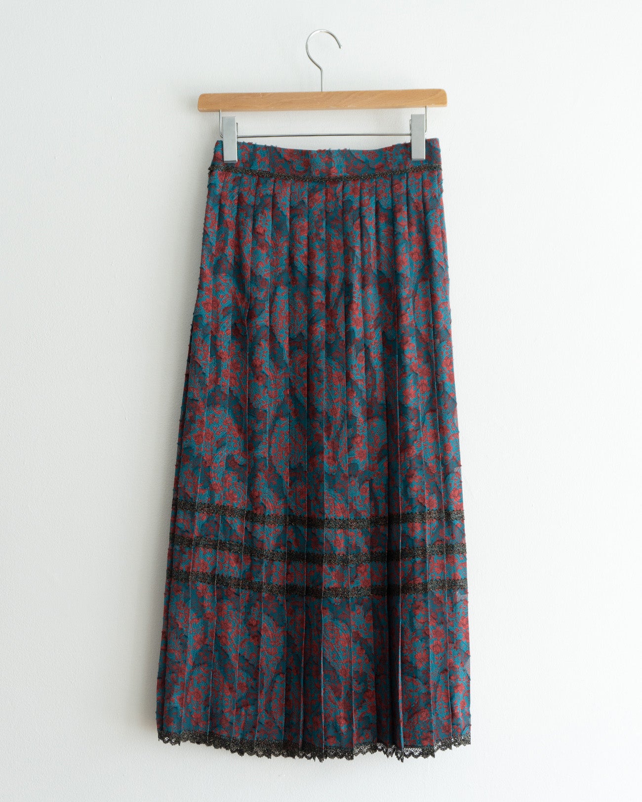 froral pleats skirt
