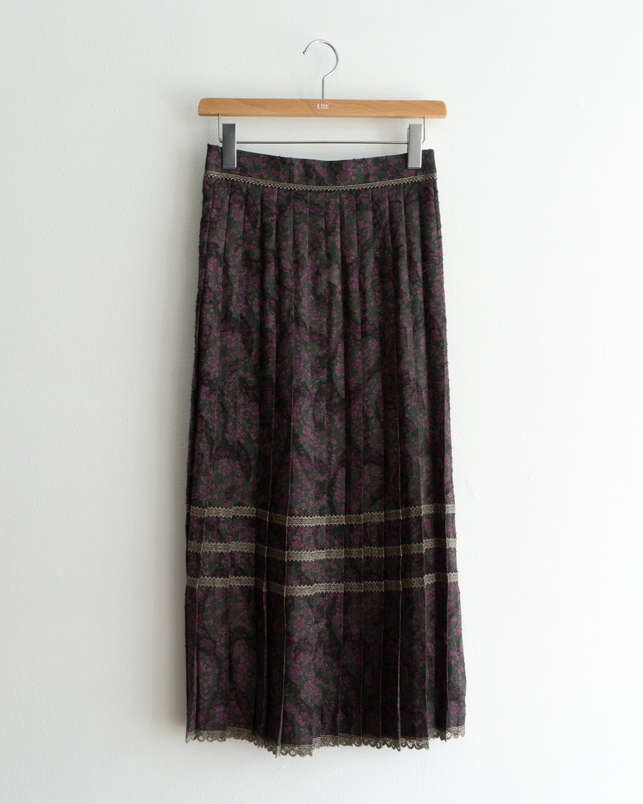 froral pleats skirt
