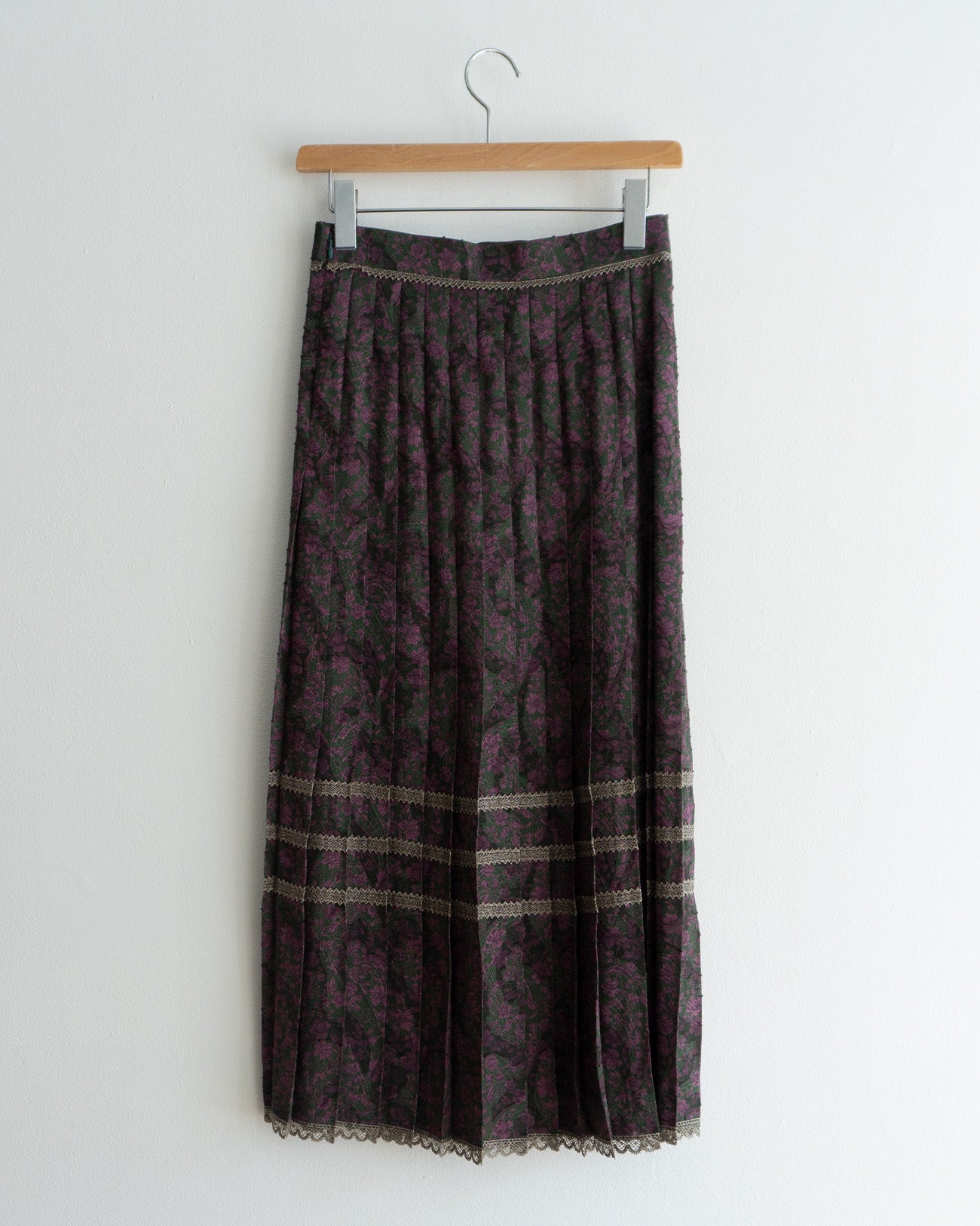 froral pleats skirt