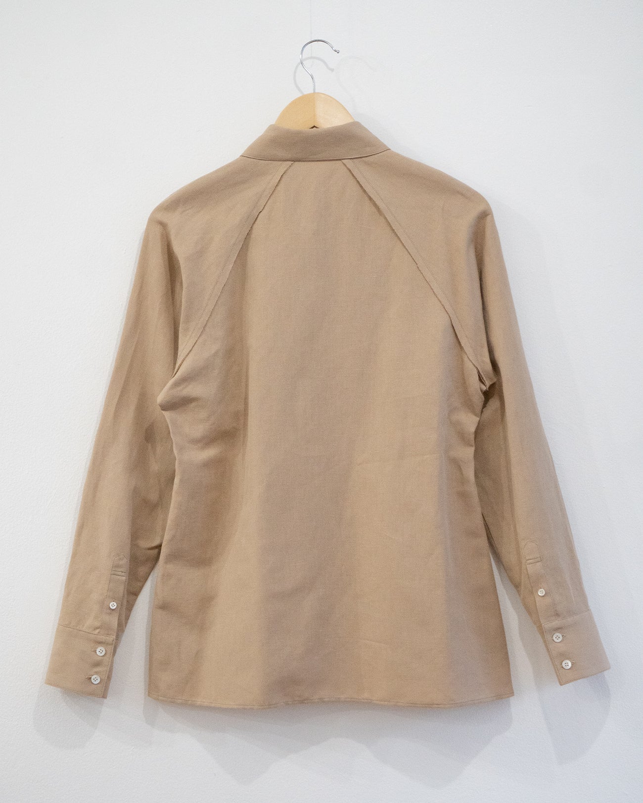 cotton linen raglan sleeve shirt