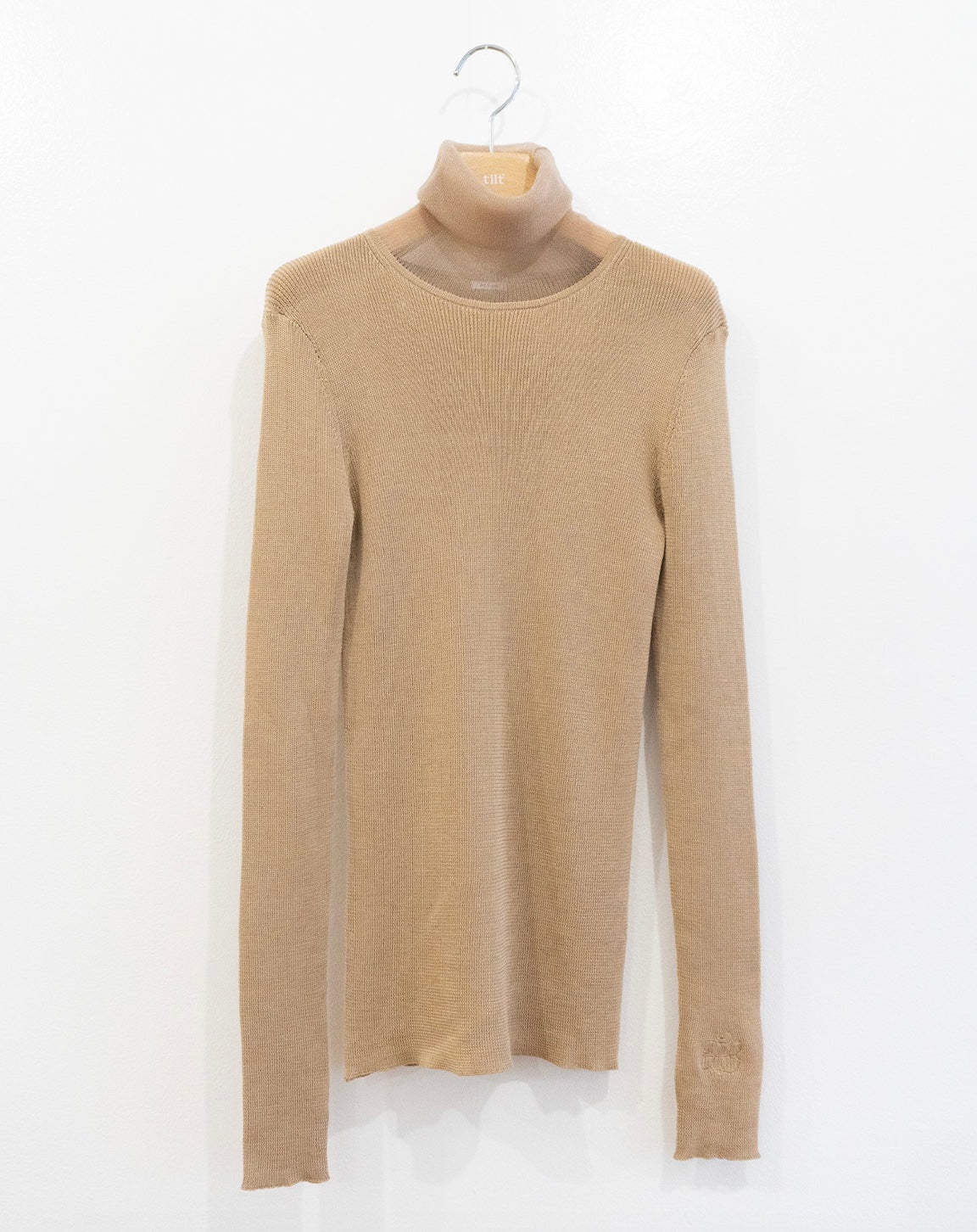 sheer turtle knit
