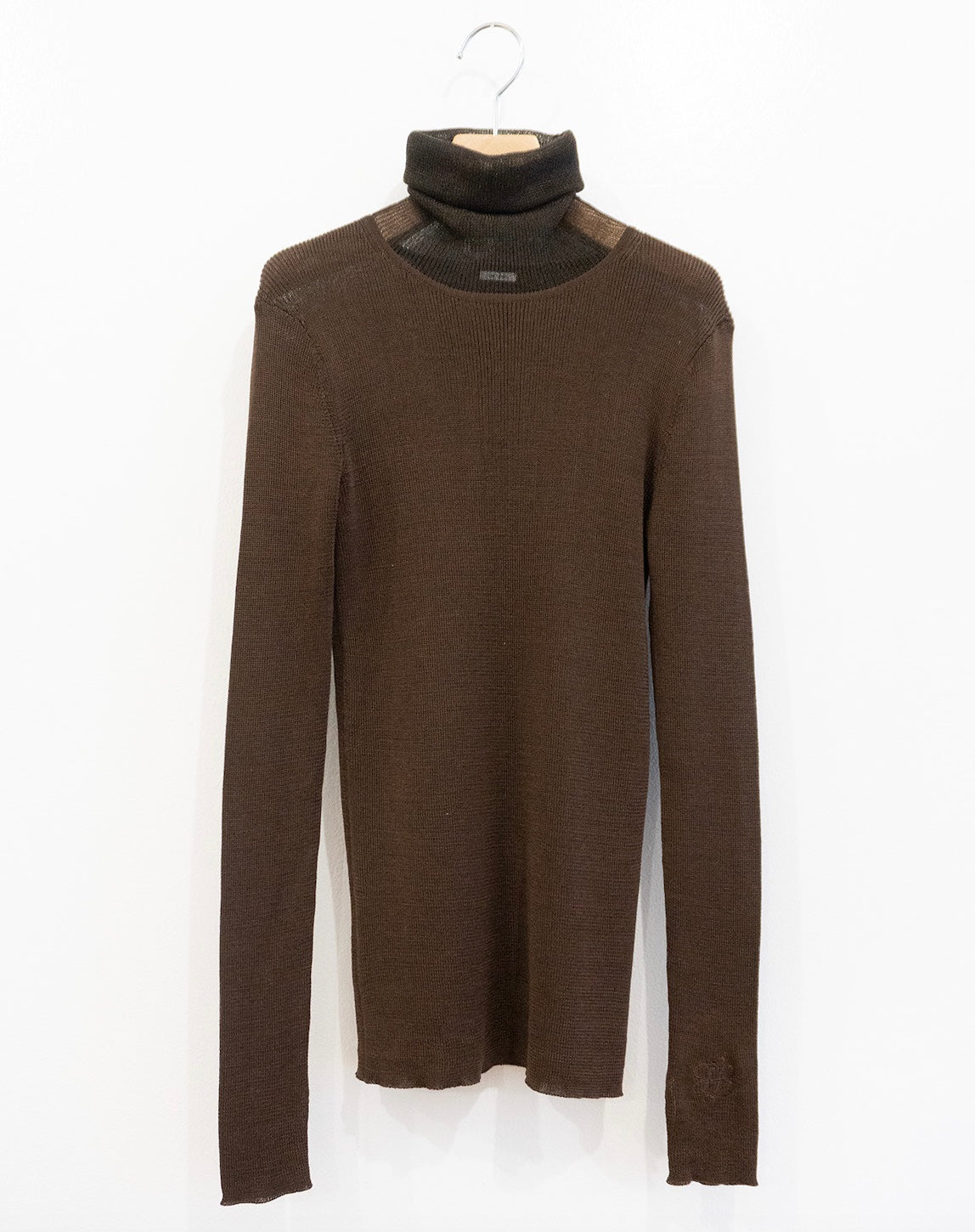sheer turtle knit