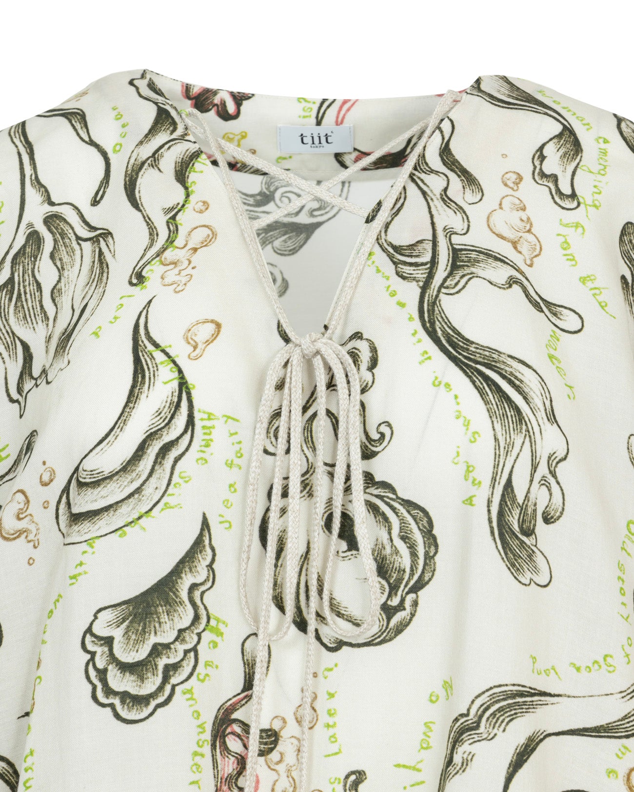 water print smocking tunic