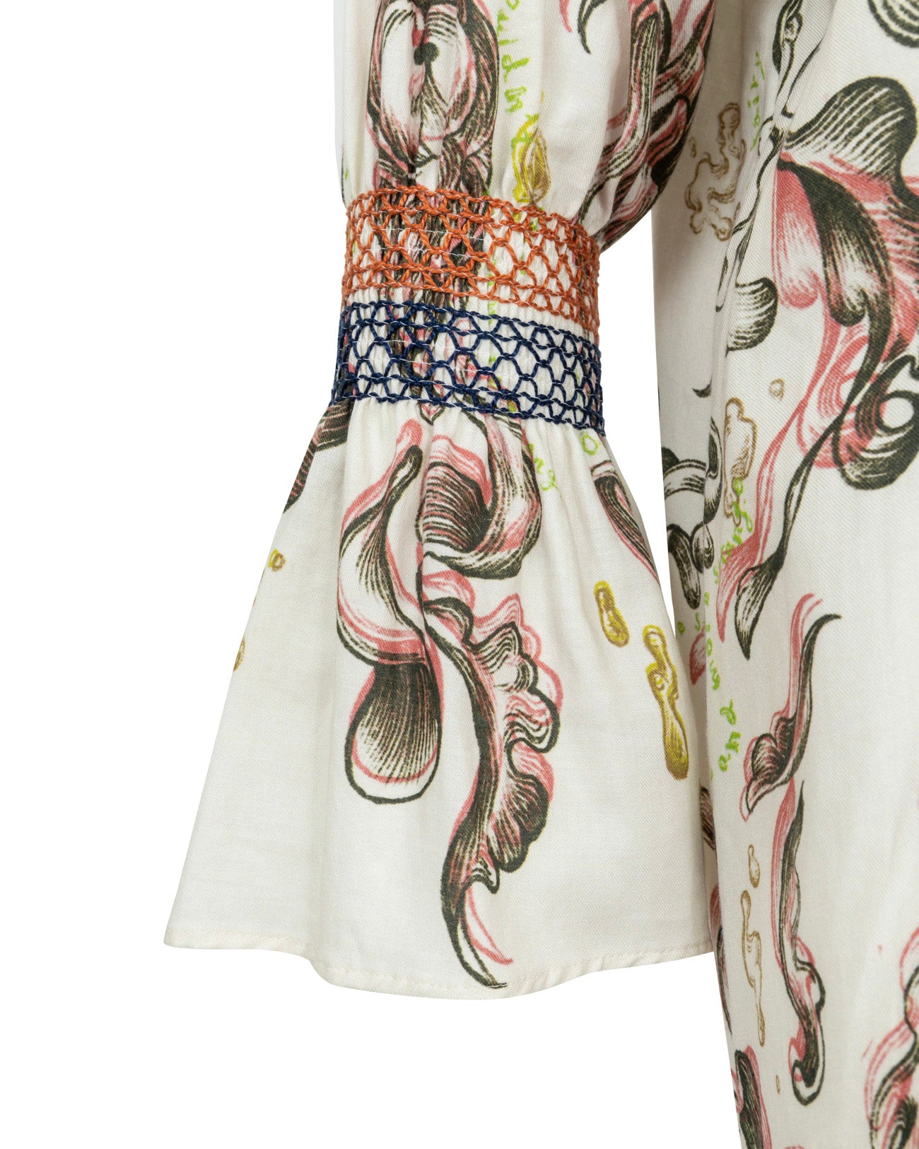 water print smocking tunic