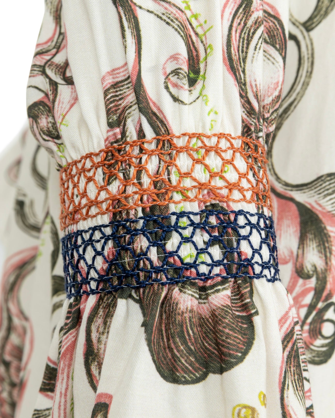 water print smocking tunic