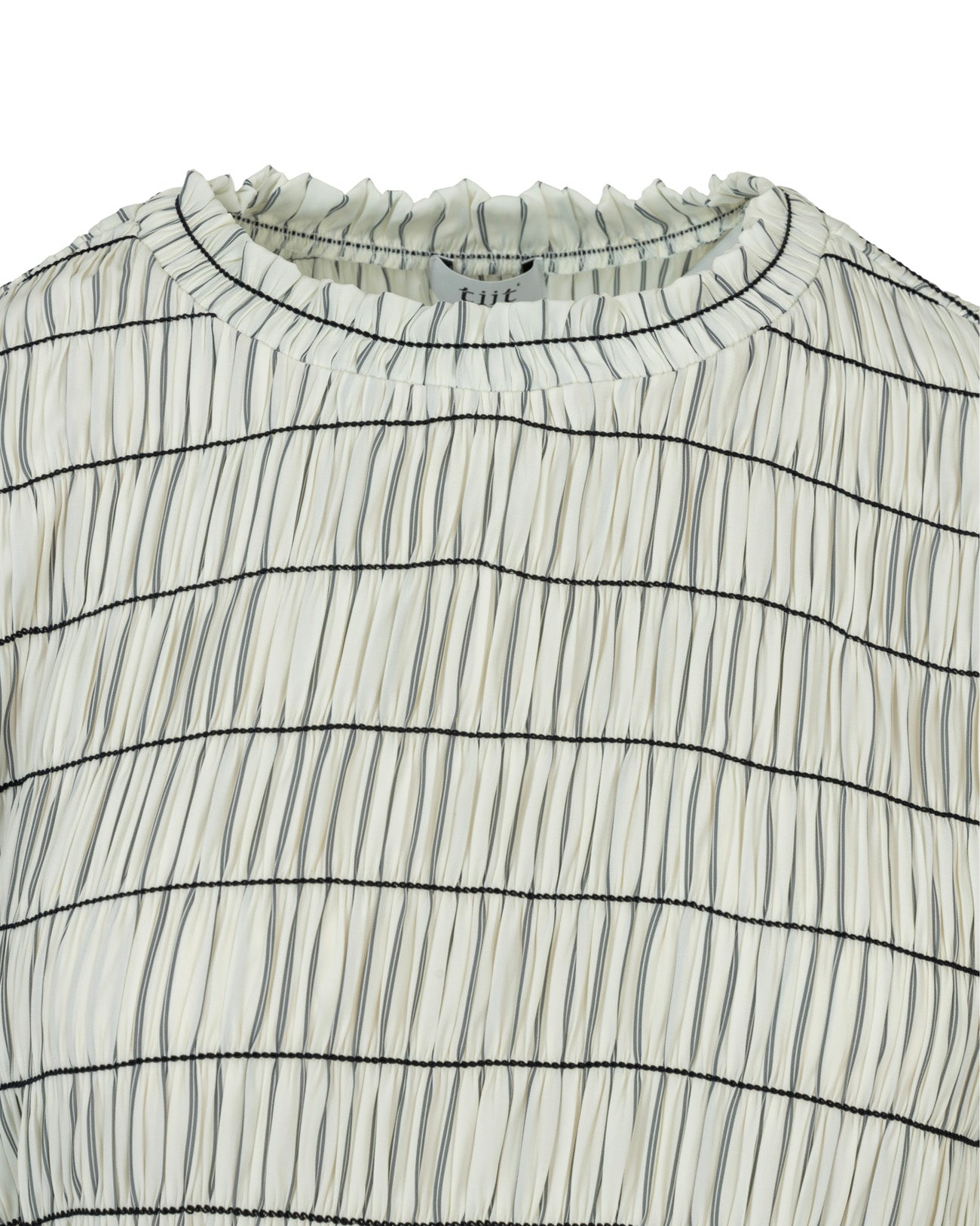 shirring overlap tops