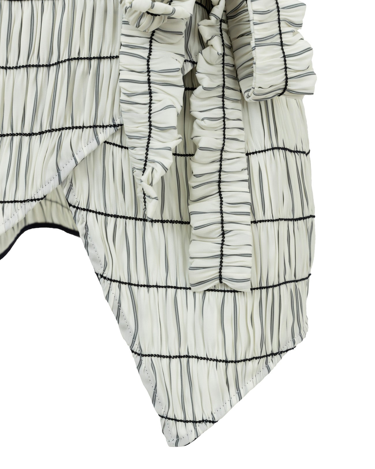 shirring overlap tops