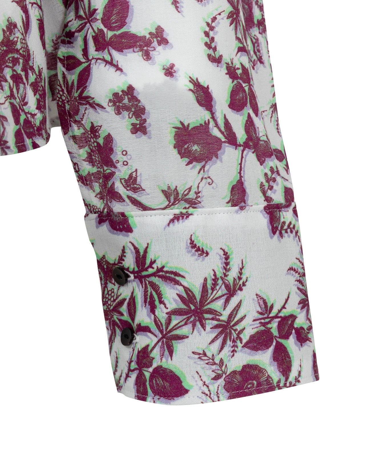 3D flower print blouse