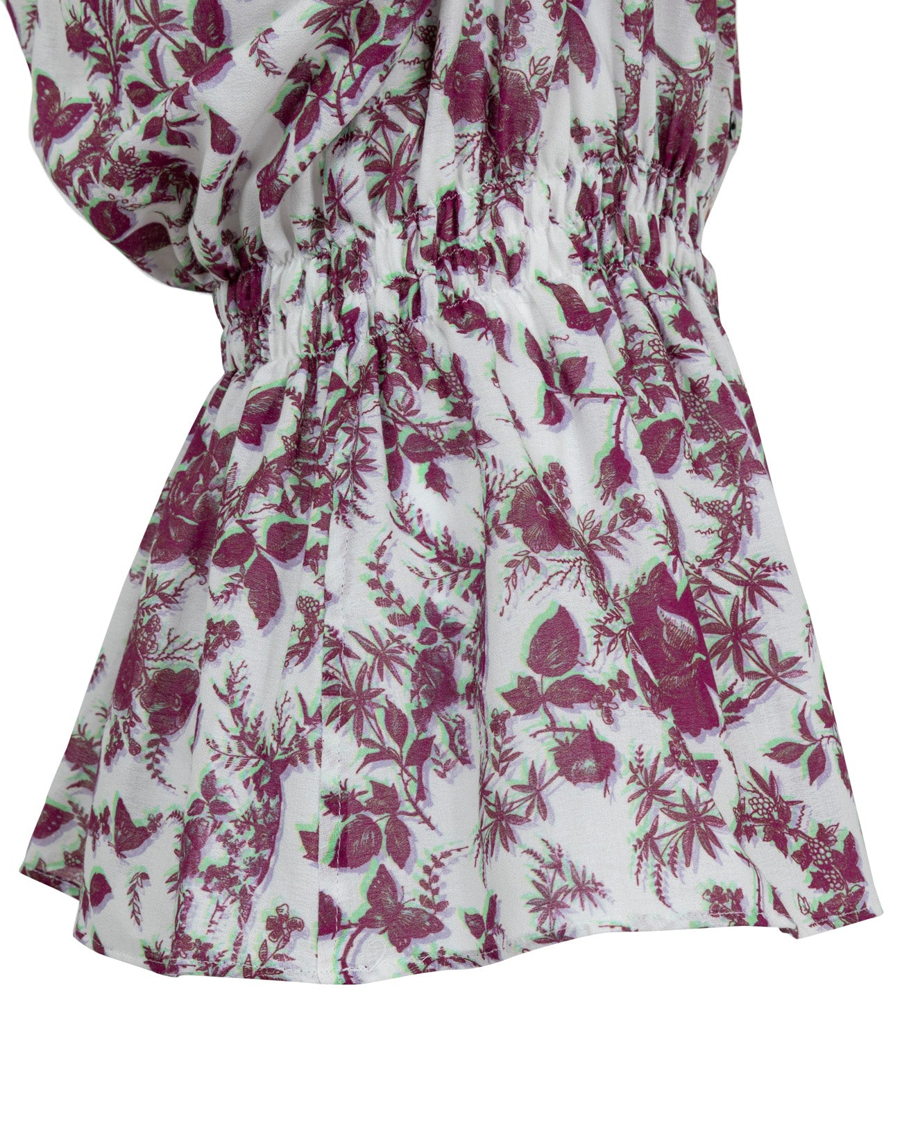 3D flower print blouse