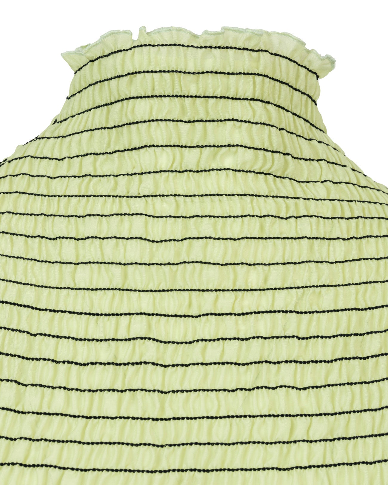 shirring high necked tops