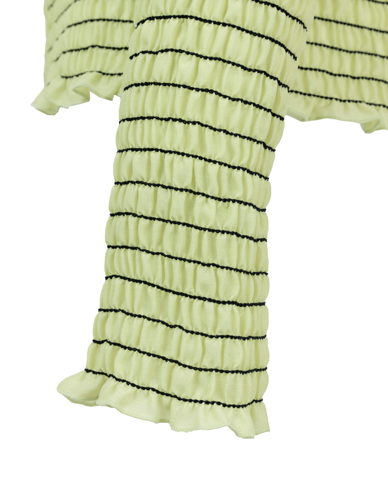 shirring high necked tops