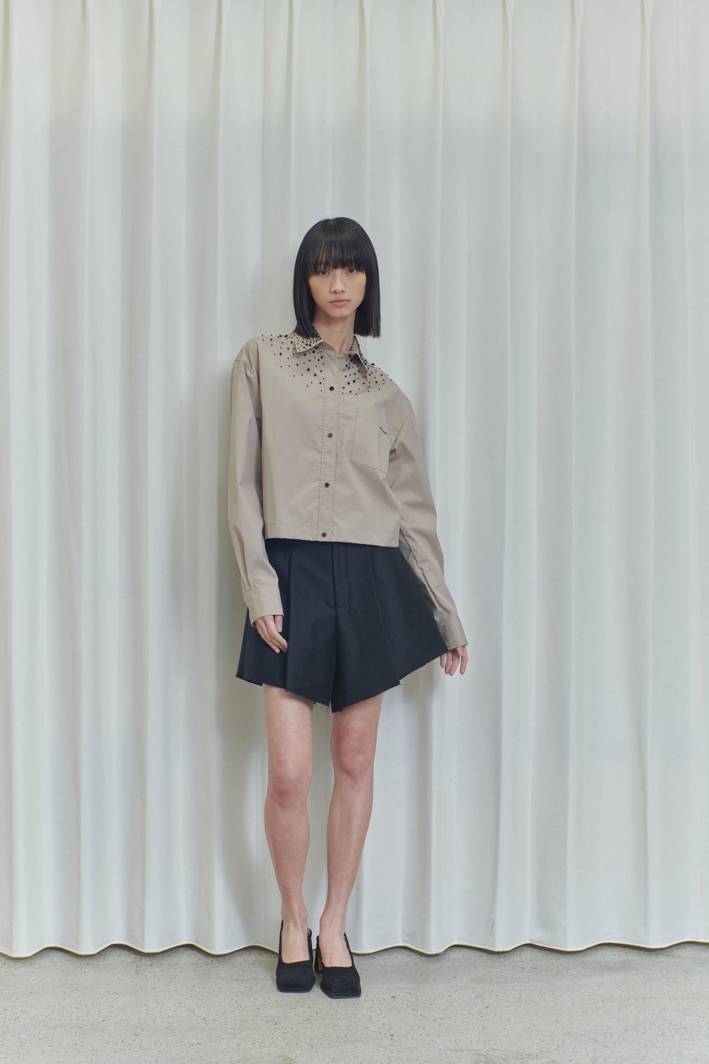 bijou cropped shirt