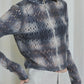 ombre checked lace tops