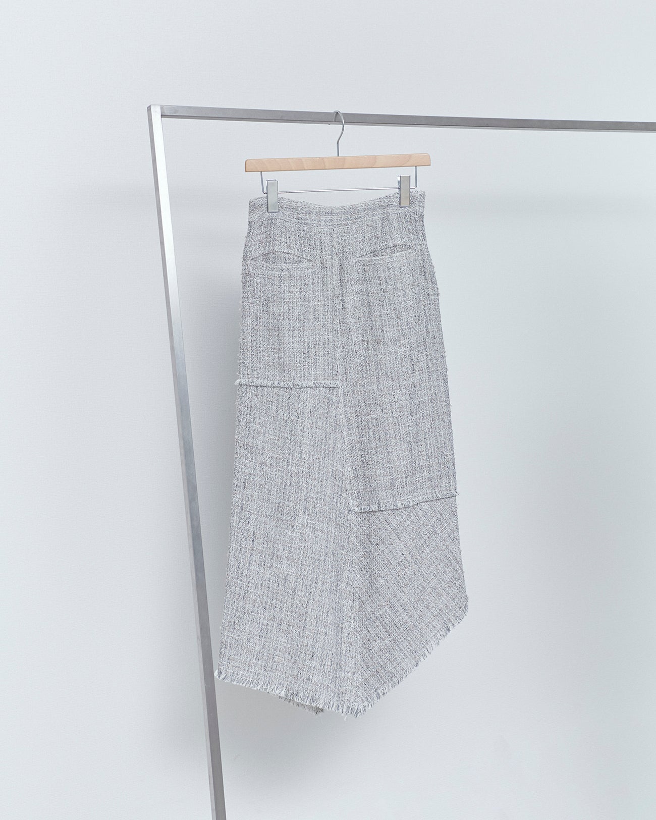 tweed asymmetry skirt