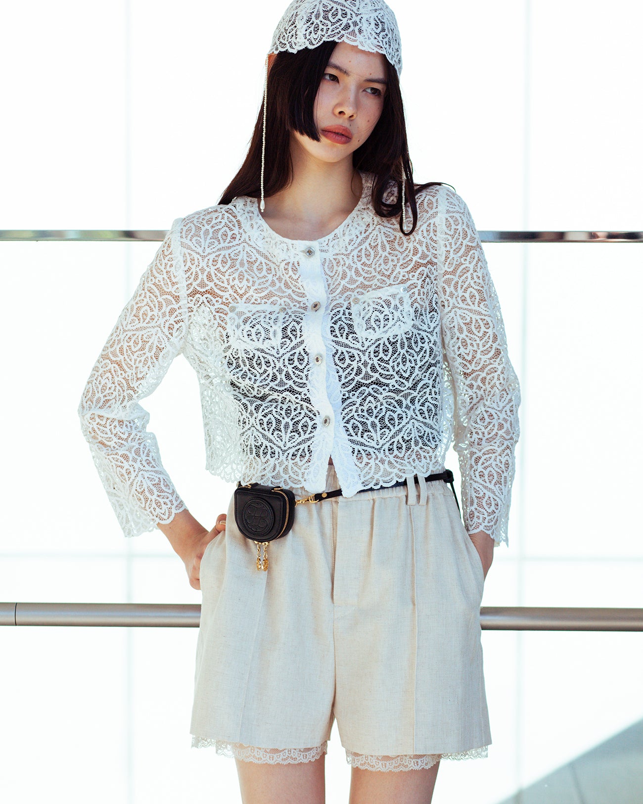 linen blend short pants – tiit tokyo