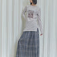 tartan front pleats skirt