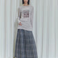 tartan front pleats skirt