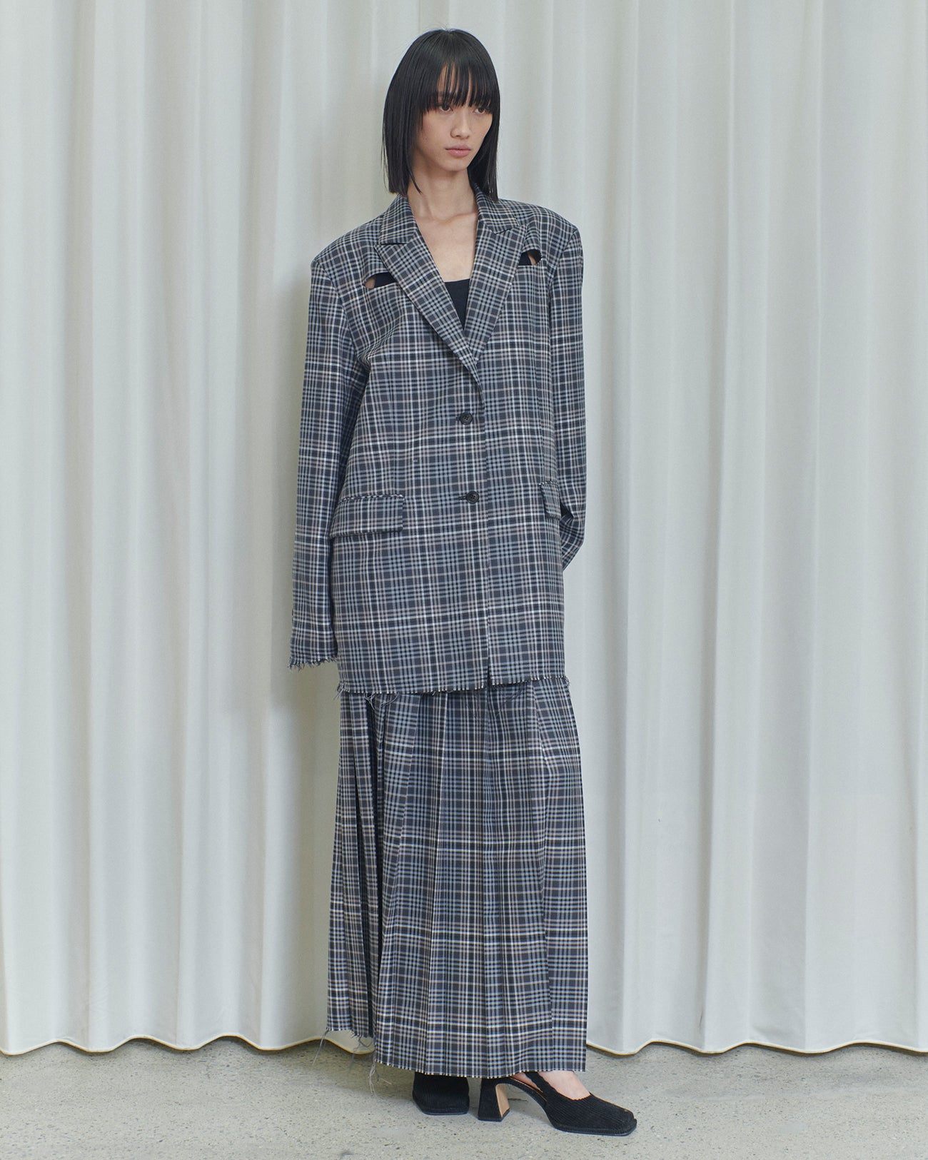 タータンチェックテーラードジャケット – tiit tokyo