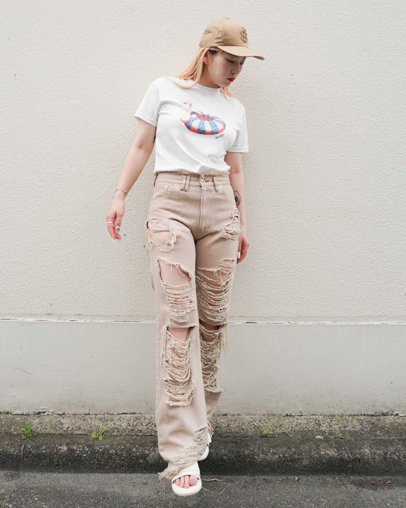 HOHOEMI × tiit tokyo Tシャツ HOHOEMI × tiit tokyo】original T shirt (white)