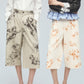 angel printed capri pants