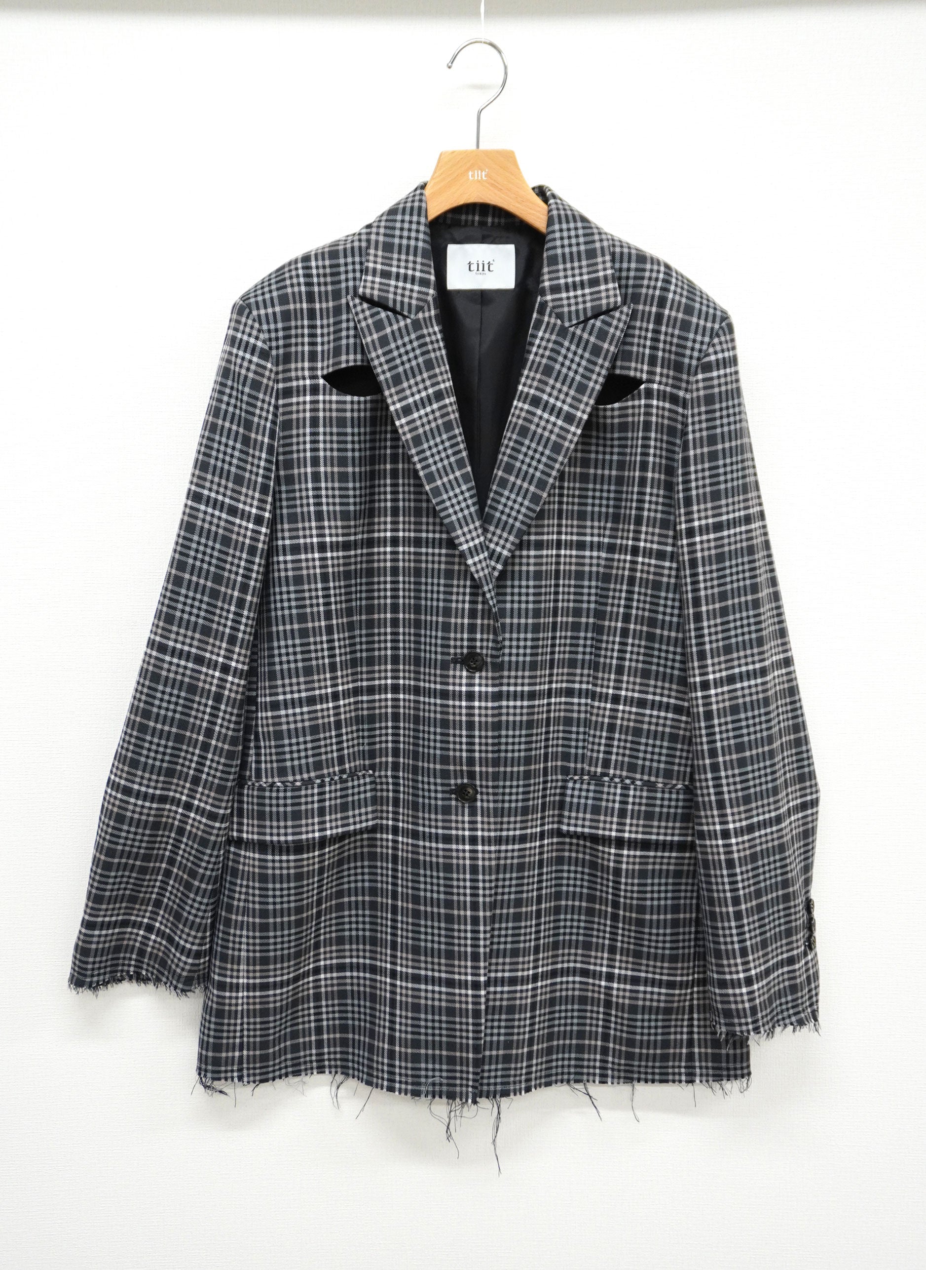 tartan peaked lapel tailored jacket – tiit tokyo