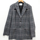 tartan peaked lapel tailored jacket