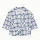 Metallic Check Print Cardigan Top