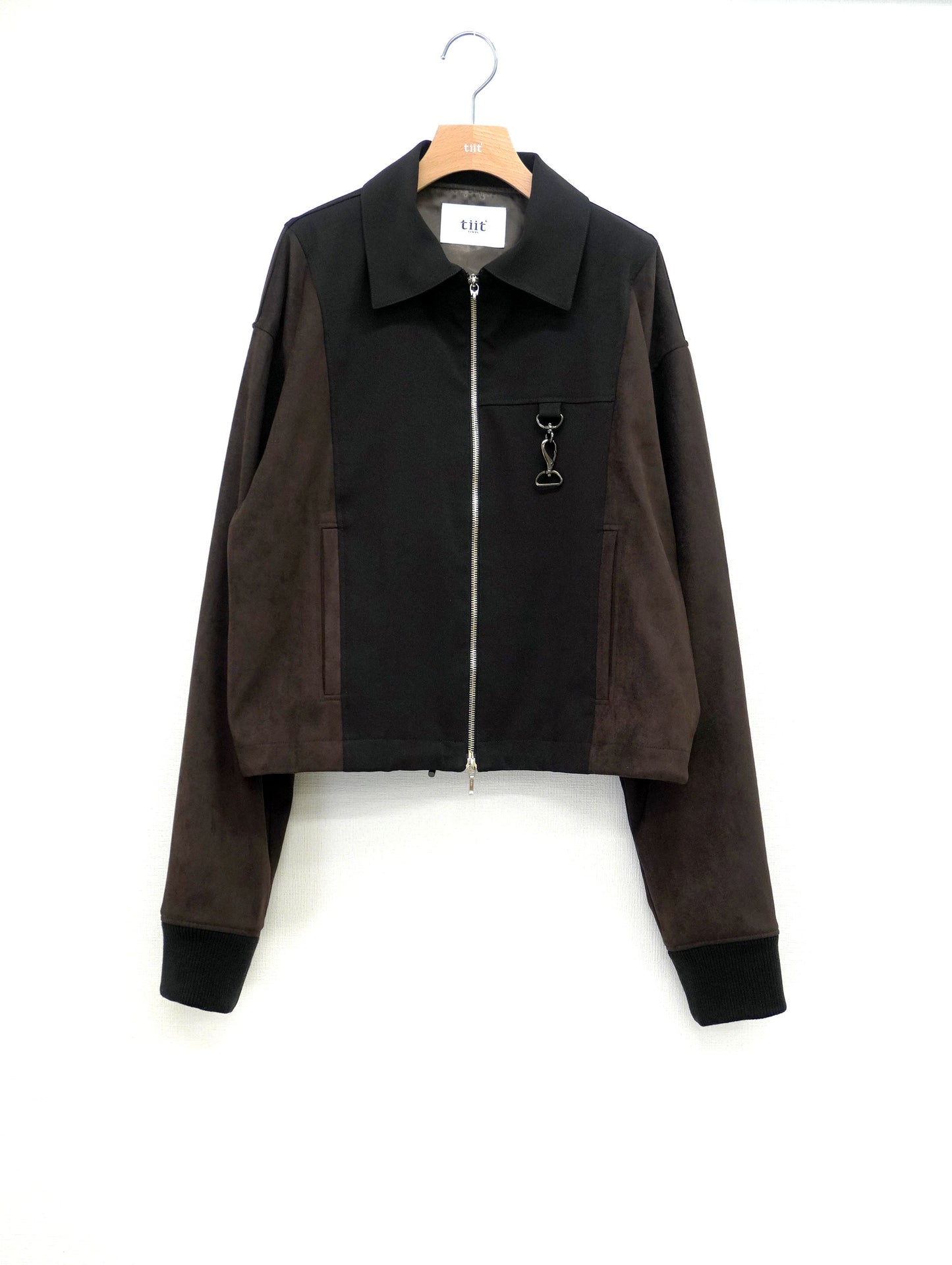 heavy suede zip jacket