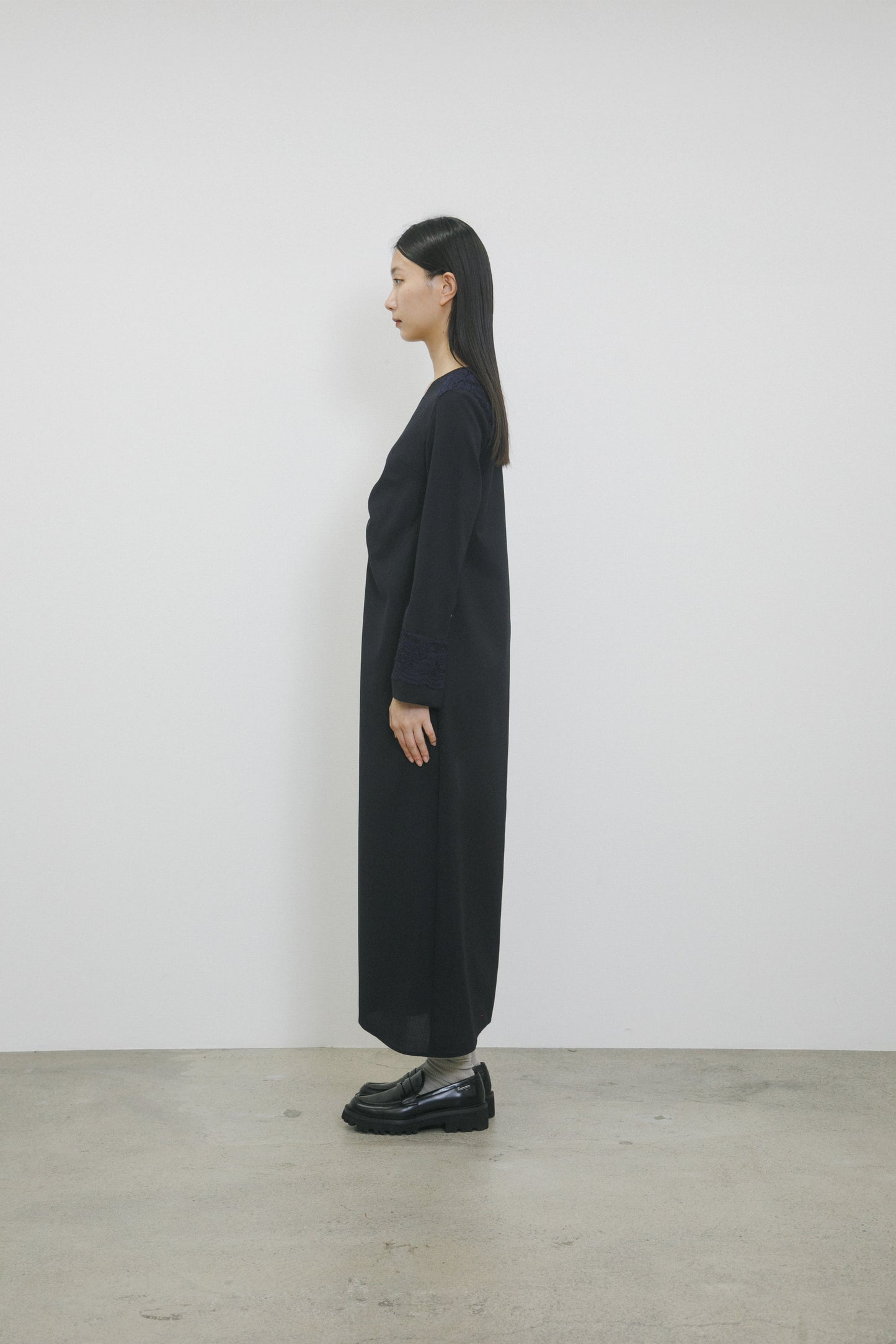 lace combination dress